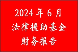 张治儒法律援助基金收入记录表（2024年6月）