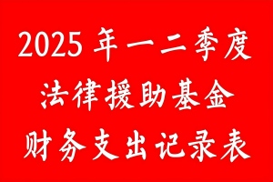 2025年1、2季度法律援助基金财务支出记录表