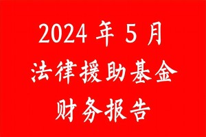 张治儒法律援助基金收入记录表（2024年5月）